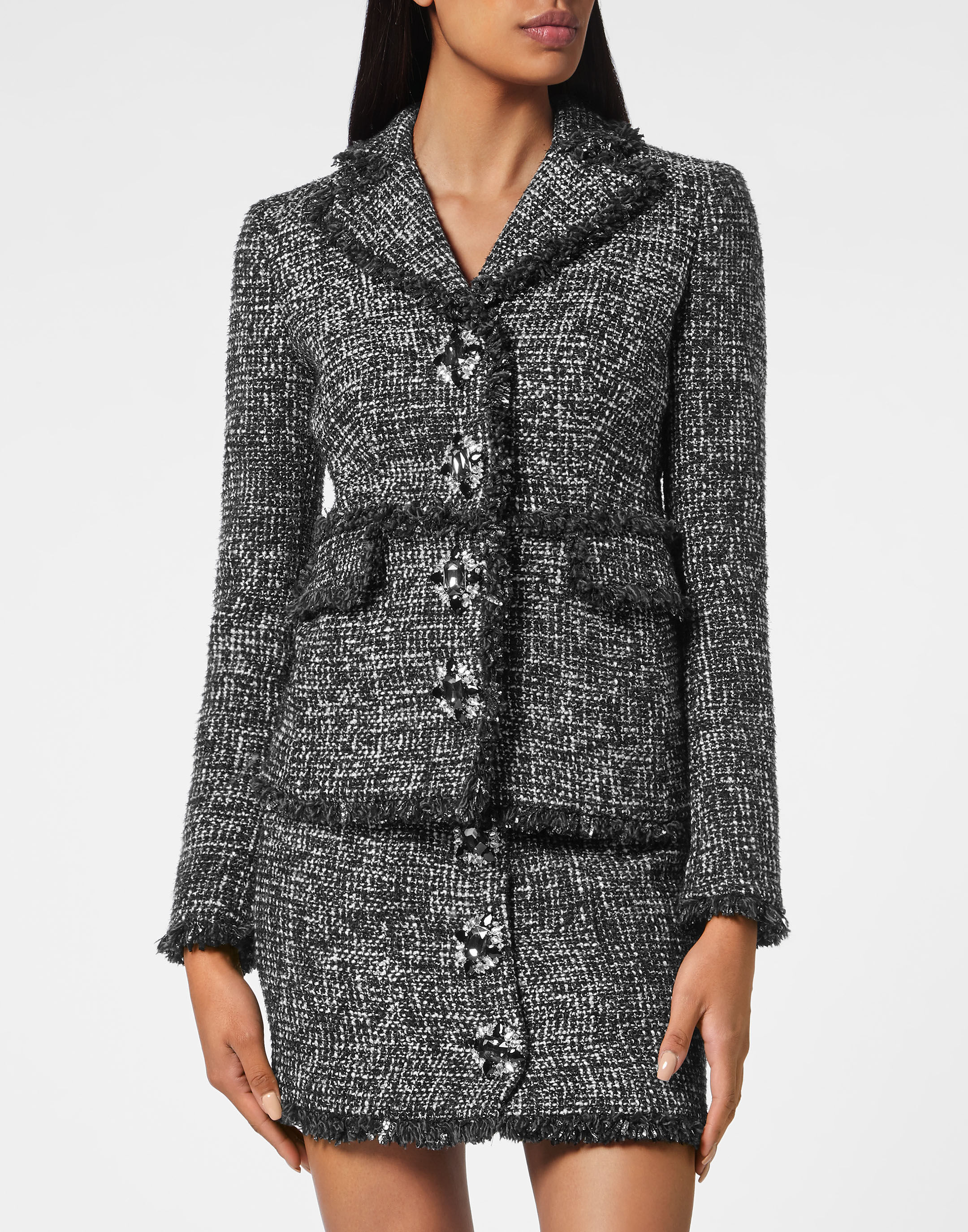 Tweed Blazer Philipp Plein Outlet