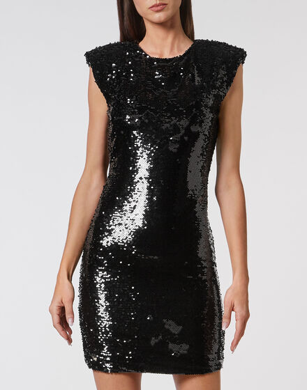T-shirt Dress Sleeveless  with Crystals