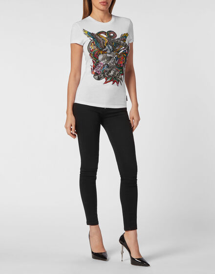 T-shirt Roundneck SS with Crystals Tattoo T-shirt Roundneck SS with Crystals Tattoo
