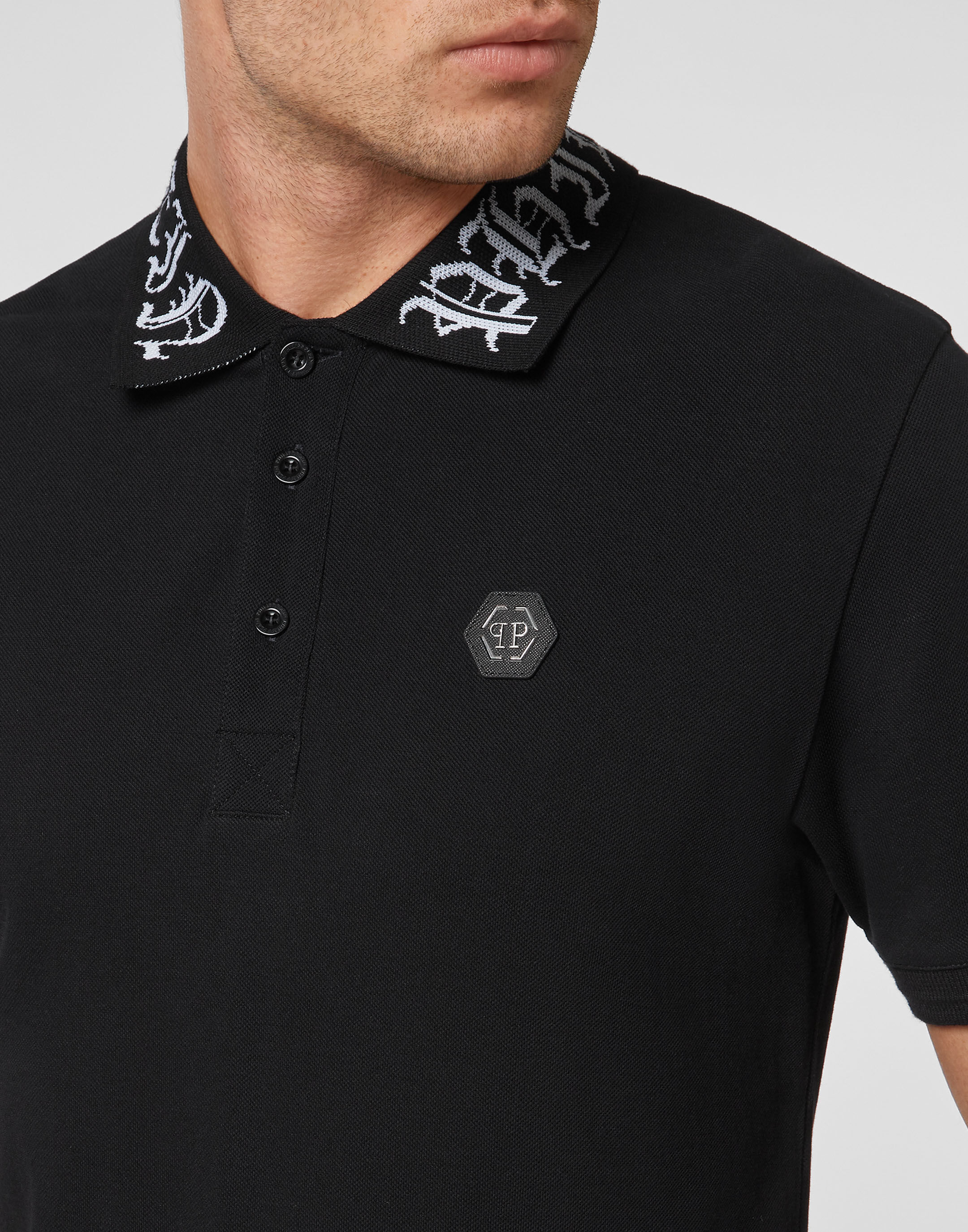 Tシャツ・カットソー PHILIPP PLEIN Men Polo Shirts SAEC MTK 8063 PJY002N0201 Blac Polo shirt SS Tattoo | Philipp Plein Outlet