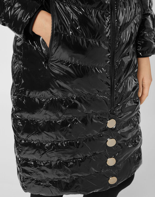 Nylon Long Down Jacket Nylon Long Down Jacket