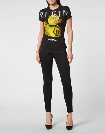 T-shirt Round Neck SS PP Duck with Crystals