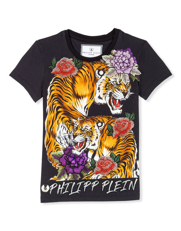 T-shirt Round Neck SS "Tiger roses"