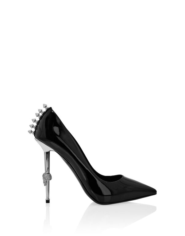 Patent Leather Decollete Hi-Heels Studs