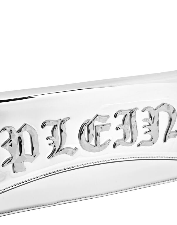 Synthetic Mirror Leather Baguette Gothic Plein