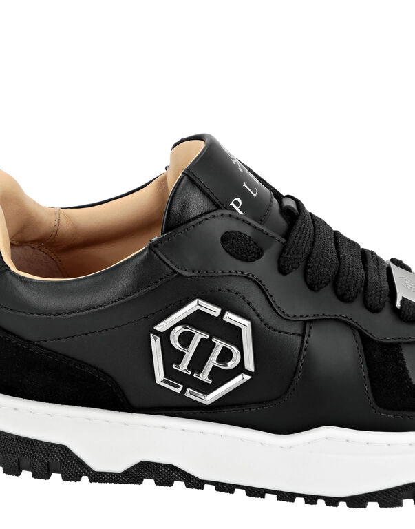 Mix Leather Lo-Top Sneakers