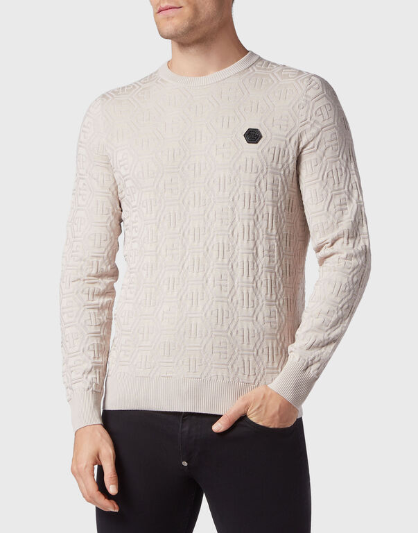 Silk/Wool Pullover LS Monogram Silk/Wool Pullover LS Monogram