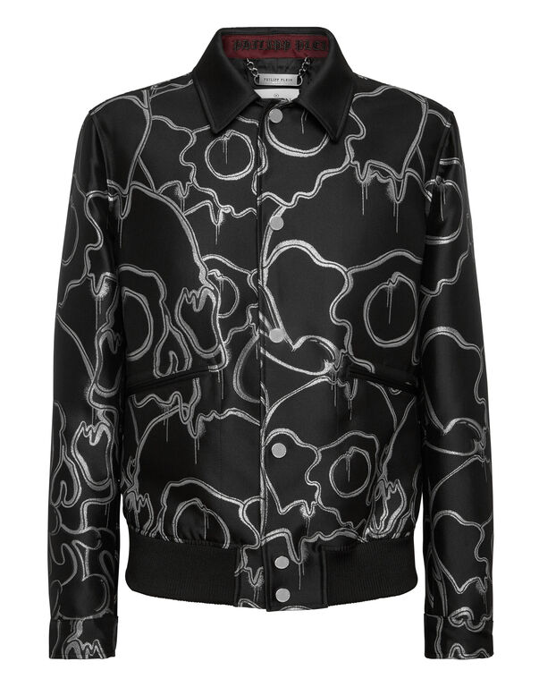 Jacquard Lurex Collared Bomber