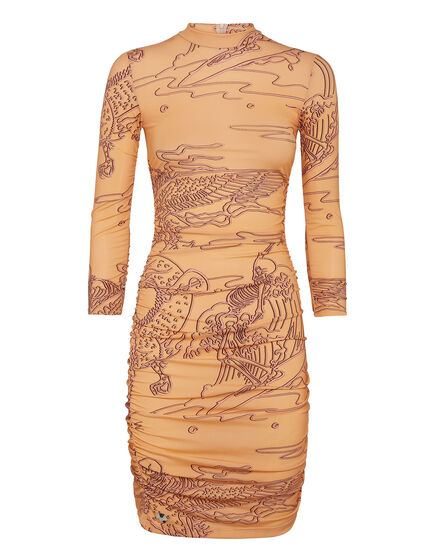 Short Dress LS Skeleton tattoo