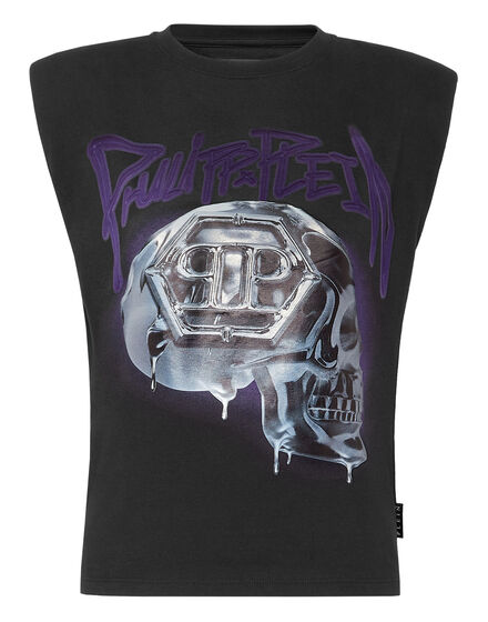 Tank Top Padded Shoulder Skull