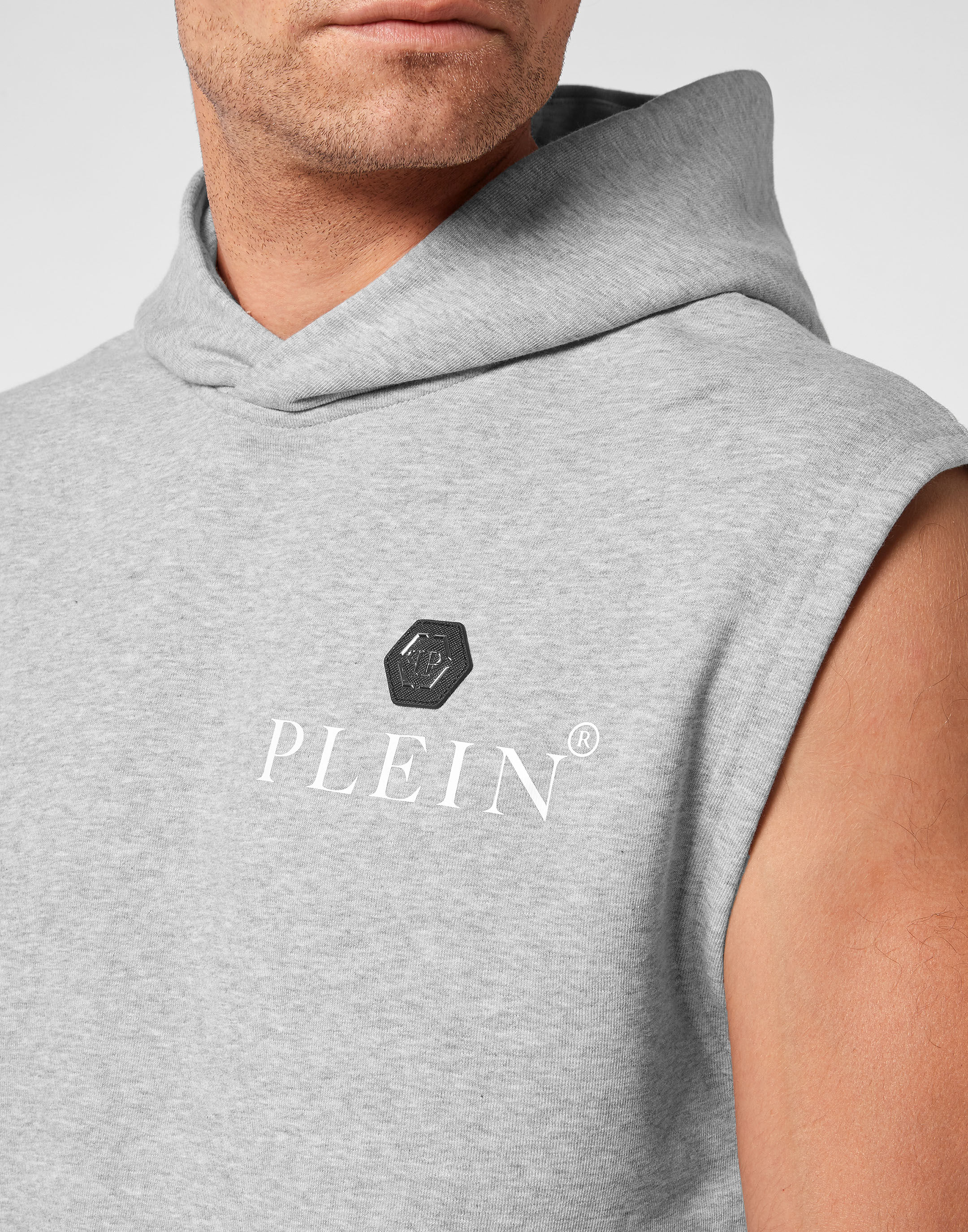 Mens hoodie sleeveless deals