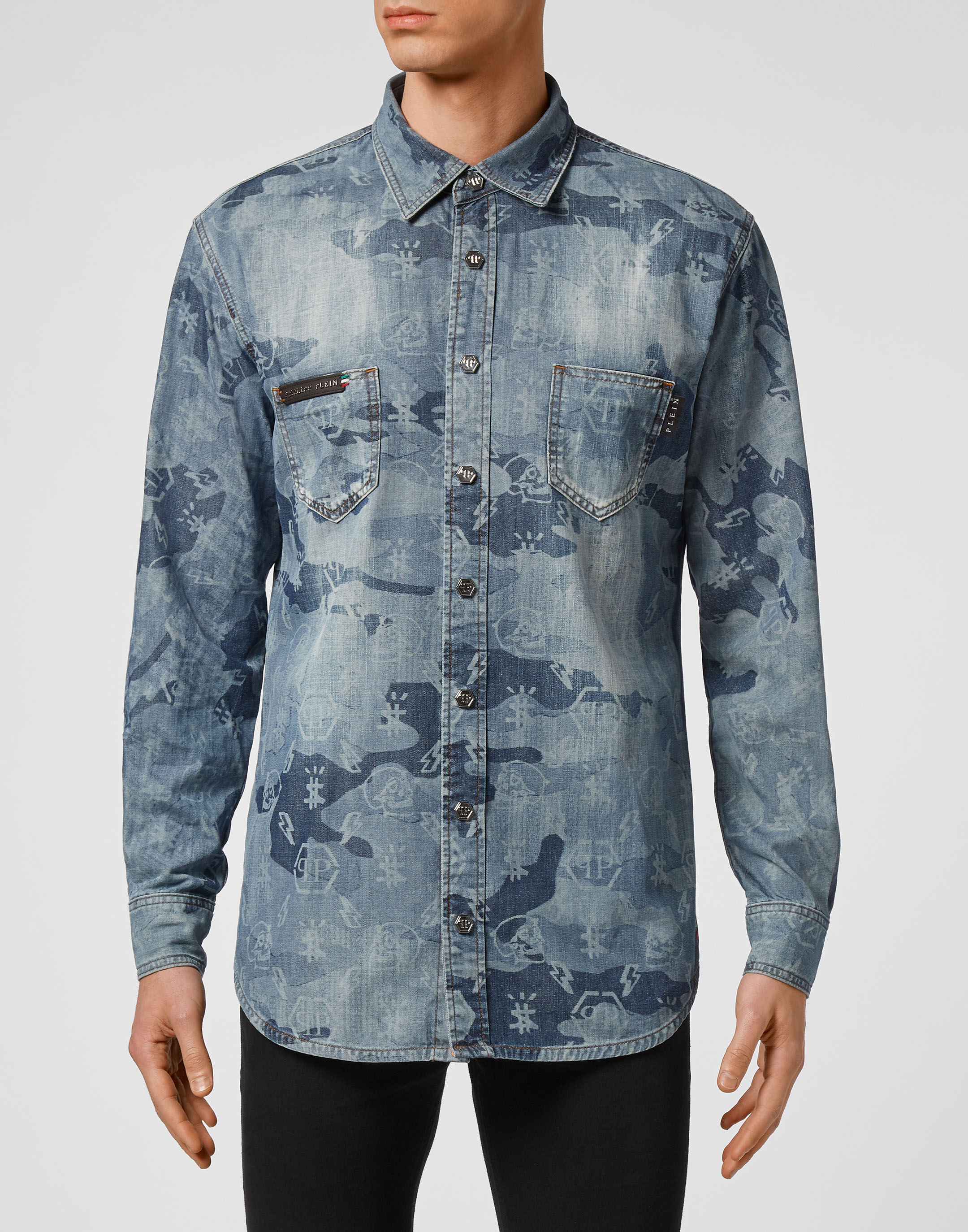 Camo denim shirt outlet mens