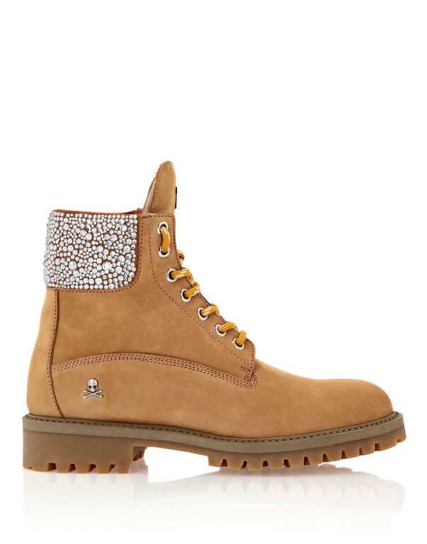 Nabuk Boots Low Flat Crystal The Hunter