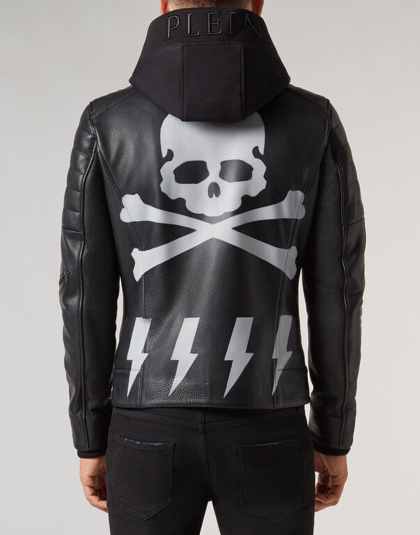 Leather Biker Skull