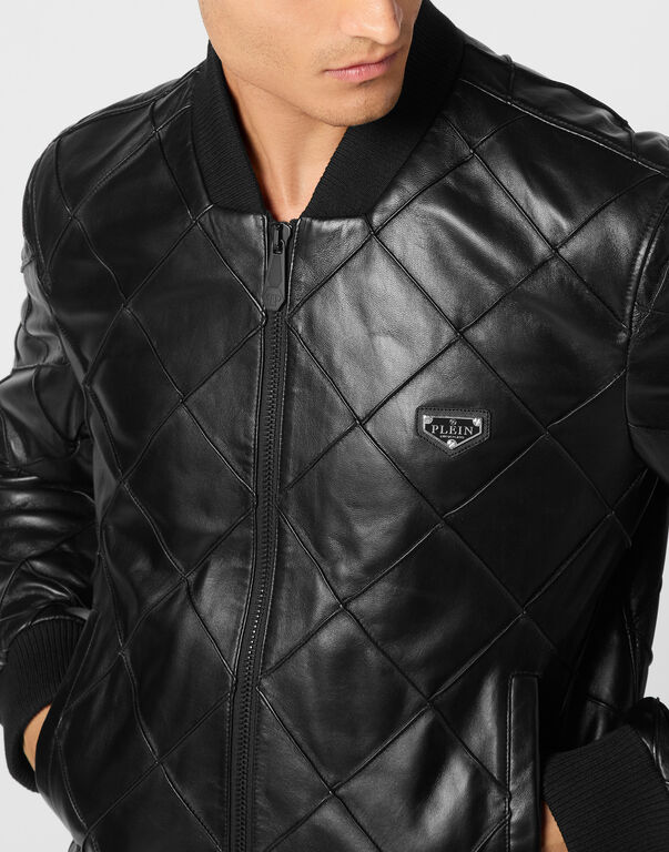 Leather Bomber LS