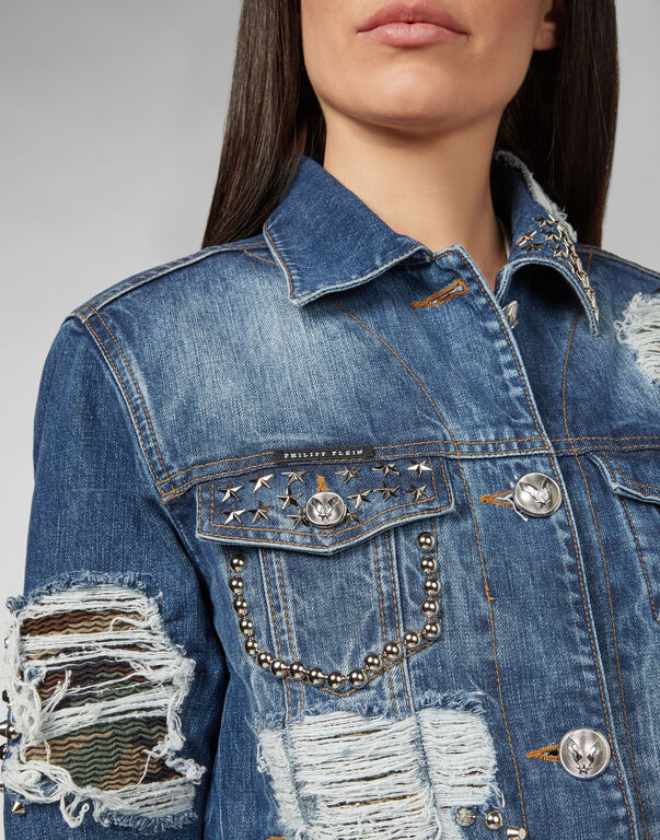 Denim Coat Space Plein