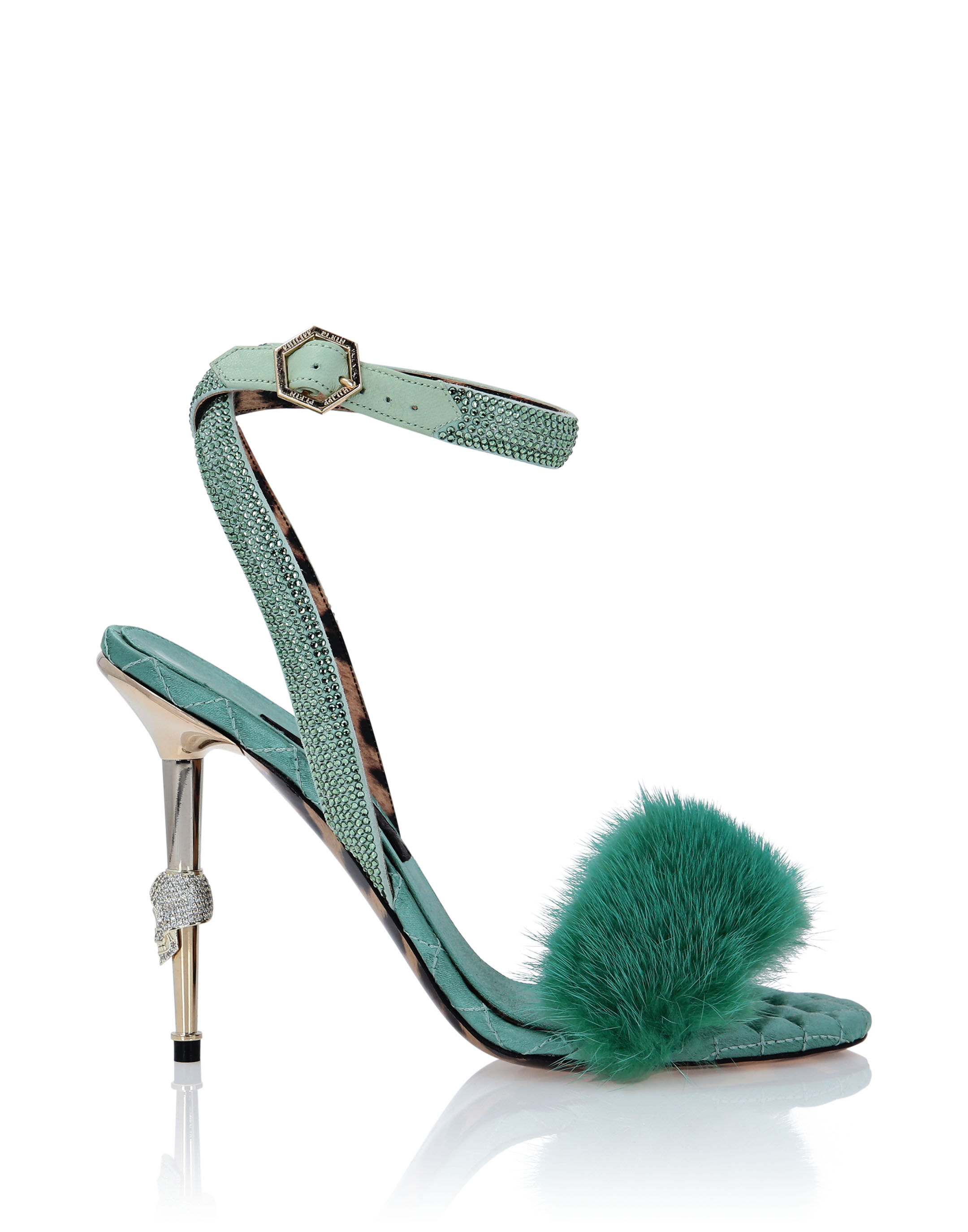 Fur sandals heels deals
