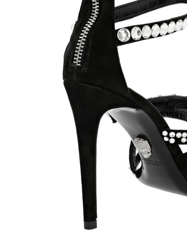 Suede Sandals High Heels