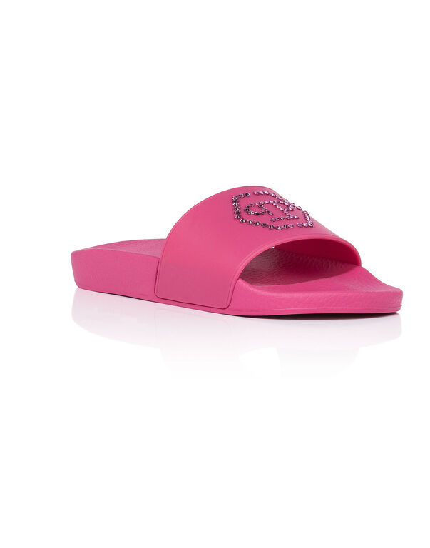Flat gummy sandals "Croisette"