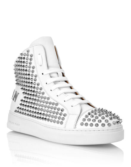 HI-TOP  STUDDED  SNEAKERS