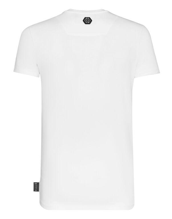 T-shirt Platinum Cut Round Neck Space Plein