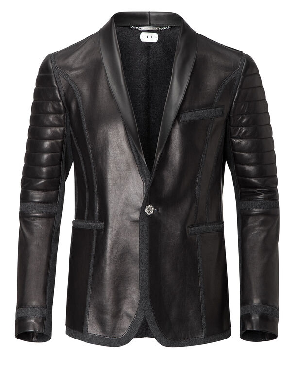 leather blazer "join us"