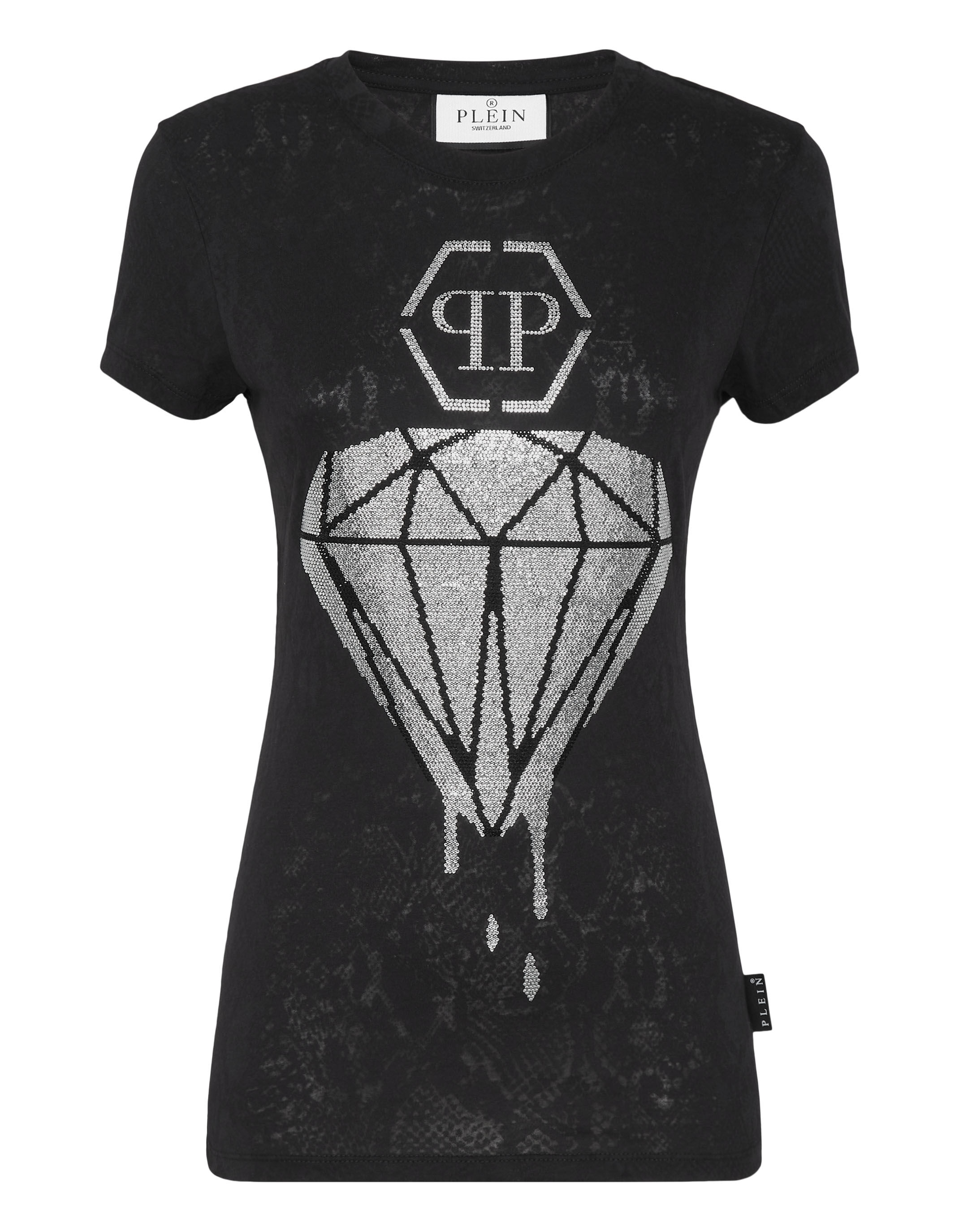 PHILIPP PLEIN ベーシックオールドダイクルーネックTシャツ T-shirt Round Neck SS Basic Old Dye | Philipp Plein