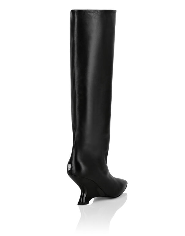 Patent Leather High Wedges Boots Patent Leather High Wedges Boots