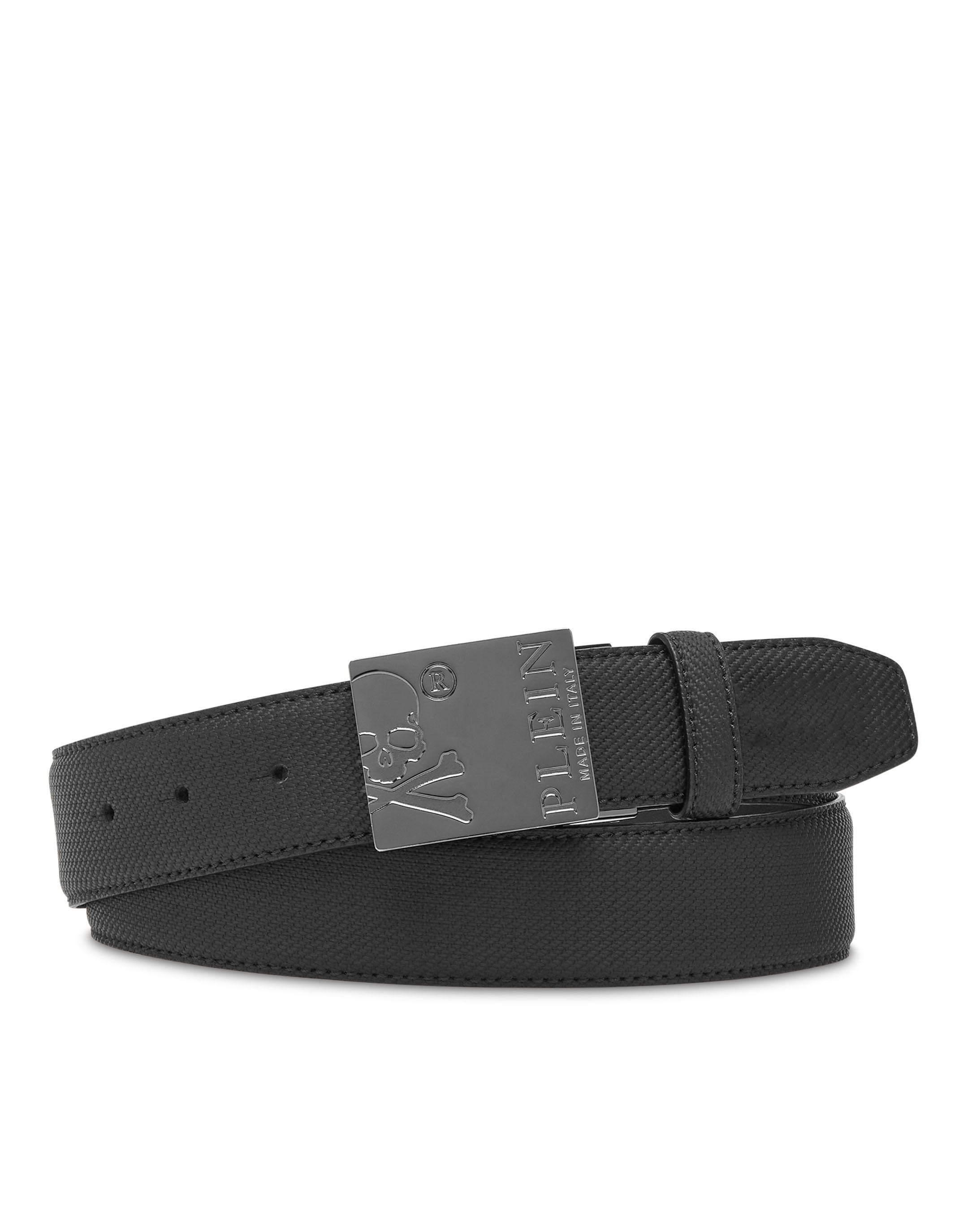 Leather Belt Skull and Plein | Philipp Plein Outlet Leather Belt Skull and Plein | Philipp Plein Outlet