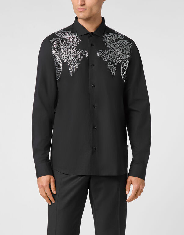 Shirt Sugar Daddy Cut Long-Sleeve Dragon