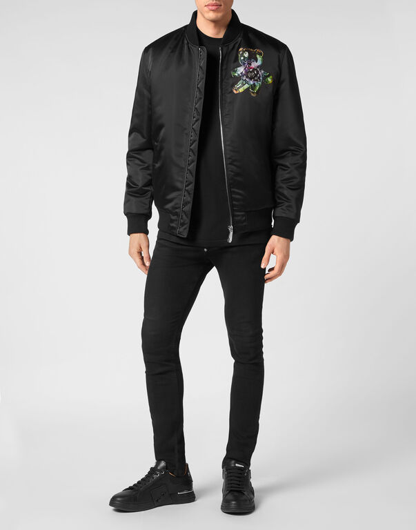 Satin Bomber Teddy Glass