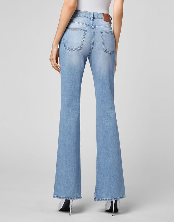 Denim Trousers Flare Fit Iconic Plein