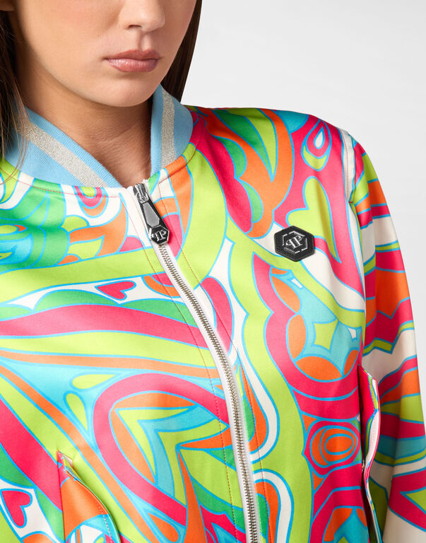Satin Bomber Colorful Circus