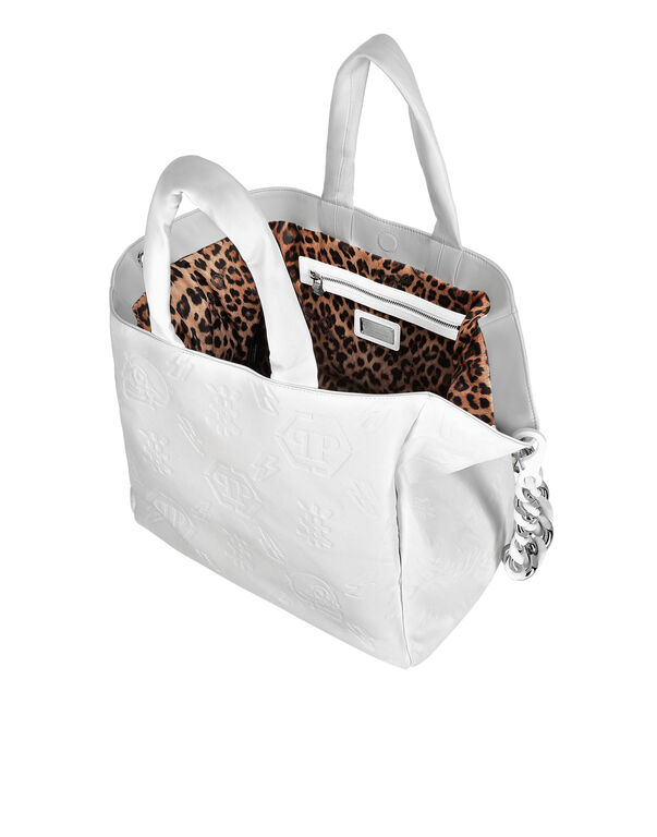 Leather Handle bag Embossed Monogram