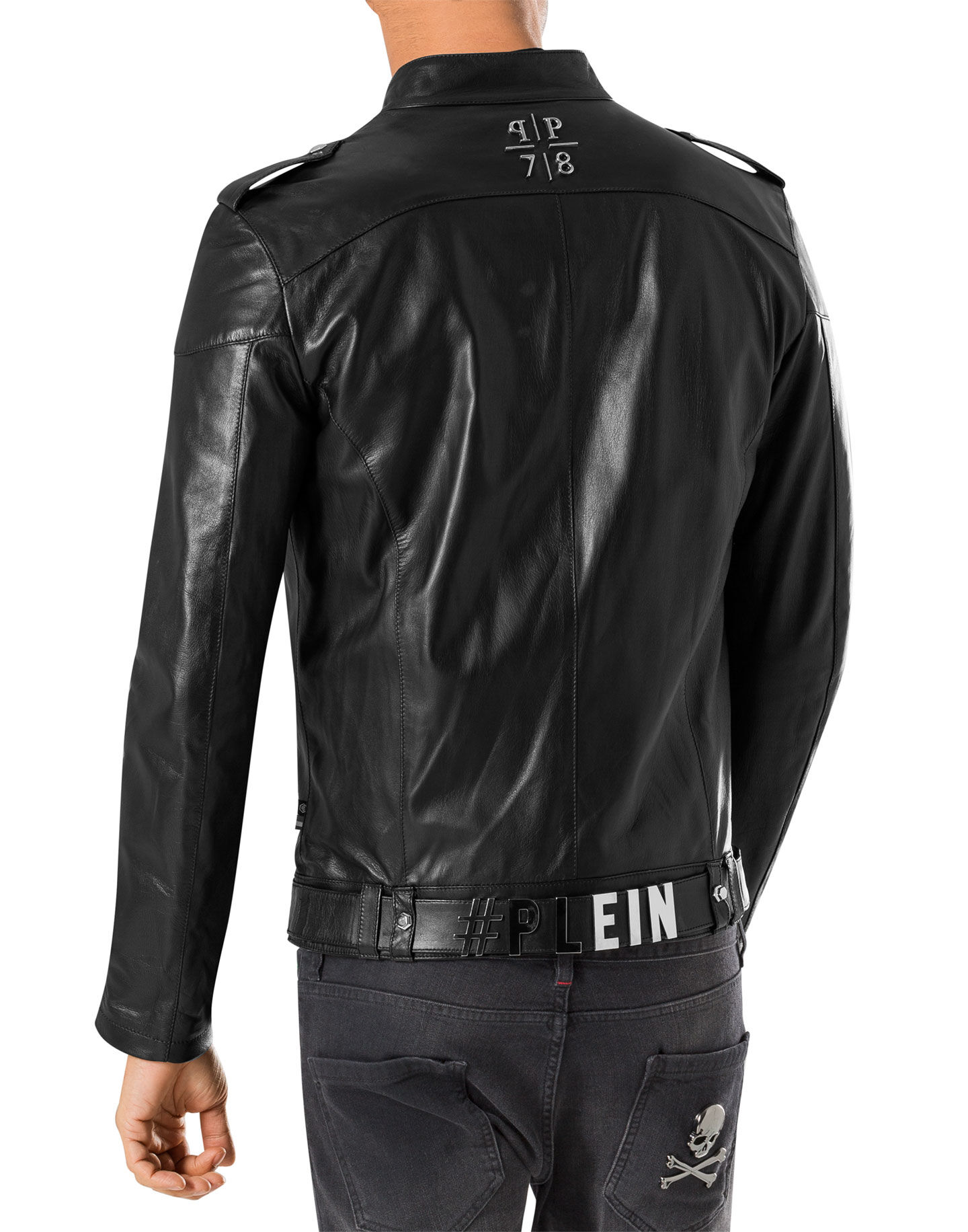 RICA Little Girls Biker Jacket Metallic Lamb Leather