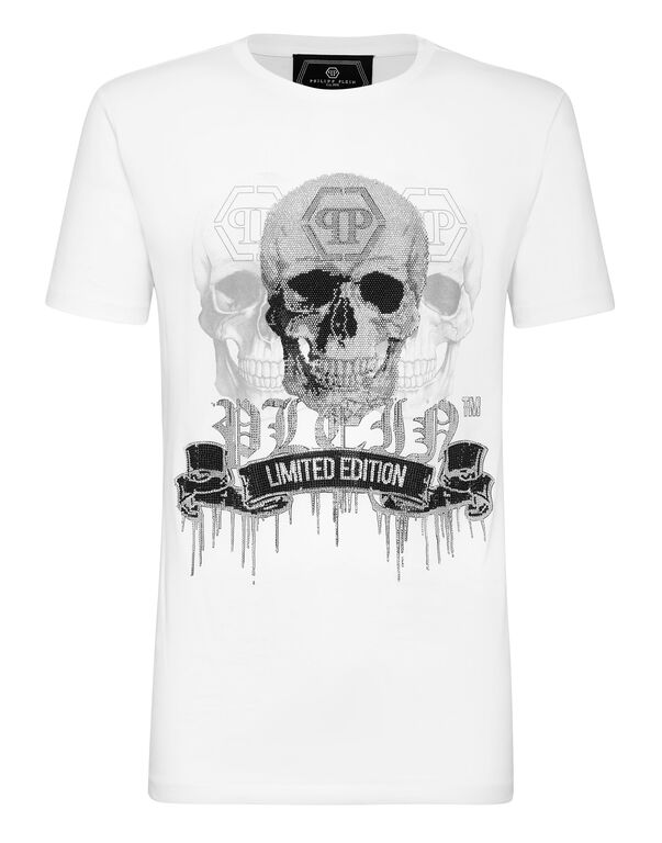 kijk in Omgaan met lont T-shirt Platinum Cut Round Neck Skull | Philipp Plein Outlet