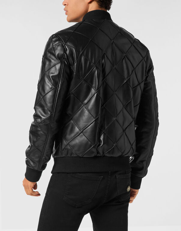 Leather Bomber LS