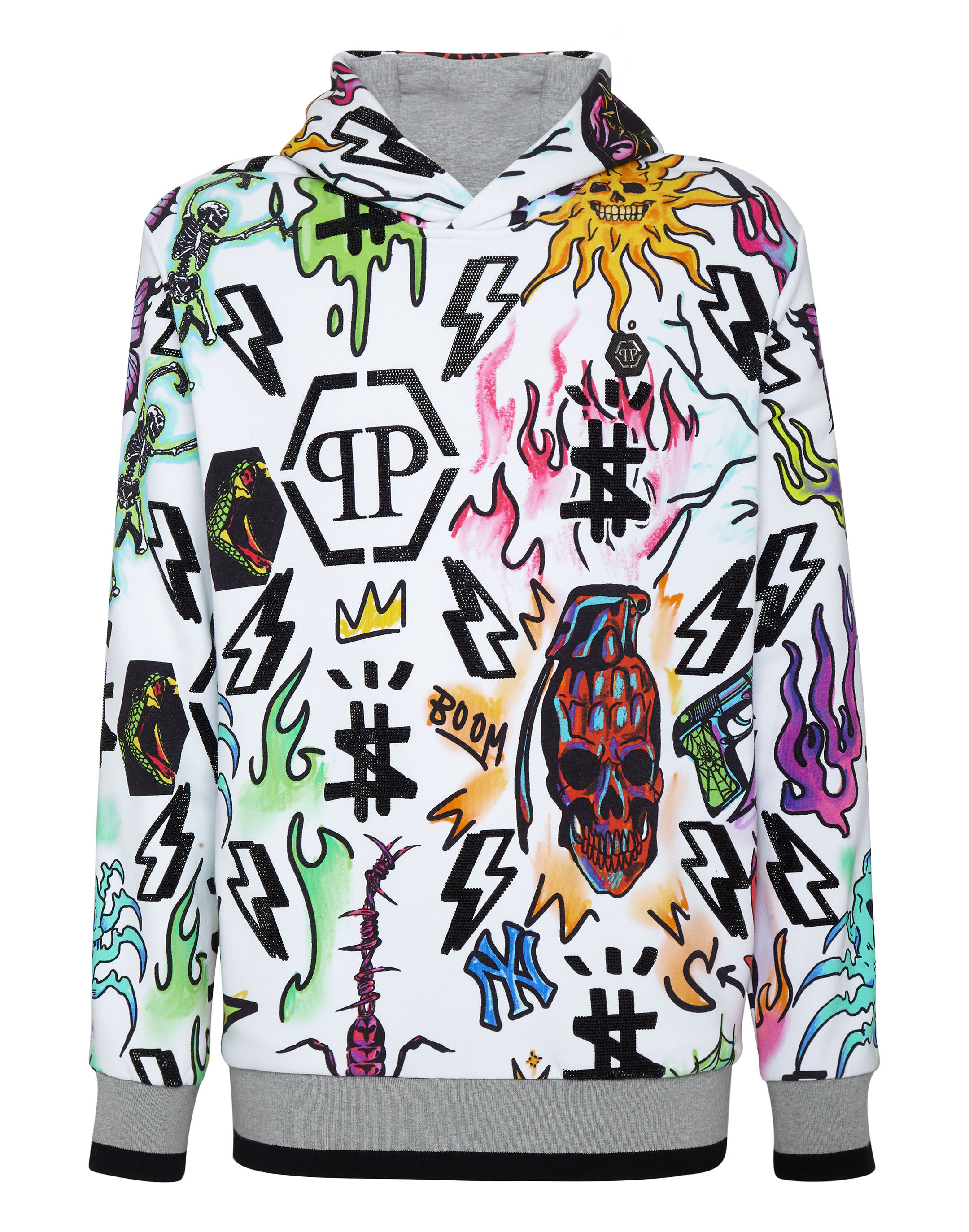 Double Hoodie sweatshirt Tattoo Monogram Philipp Plein Outlet