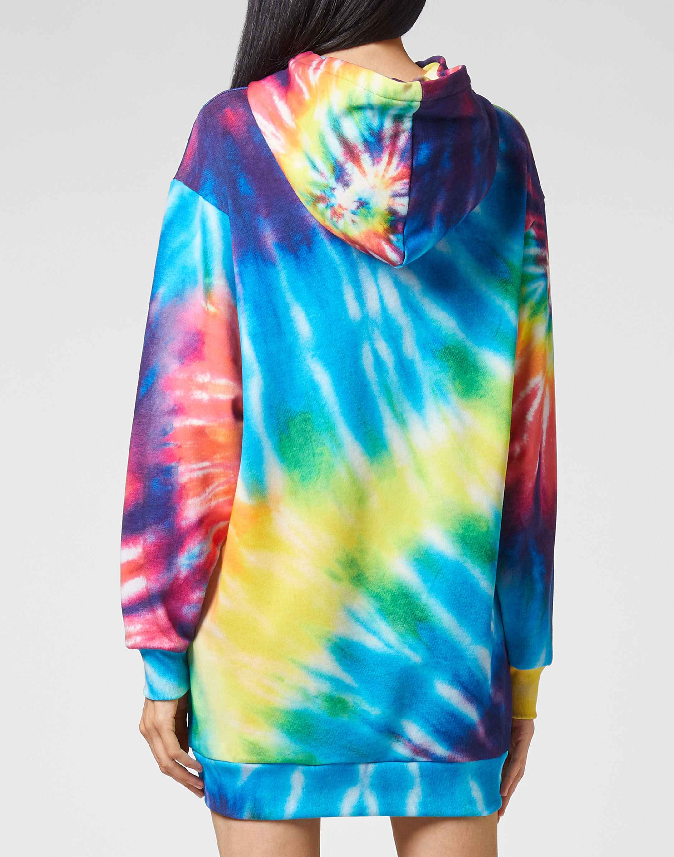 Jogging Hoodie Day Dress Tie dye Philipp Plein Outlet