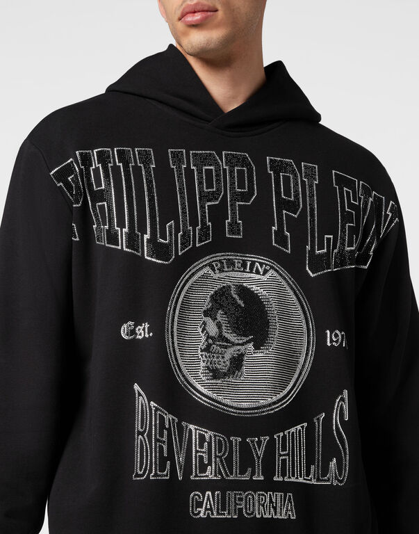 Hoodie Sweatshirt with Crystals