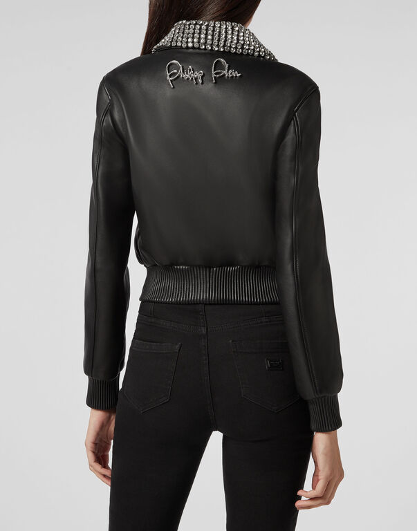Leather Bomber Crystal
