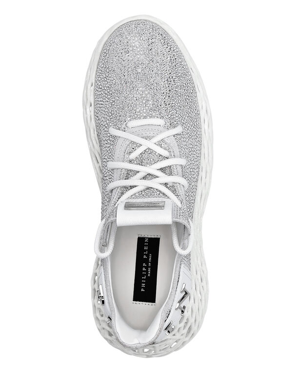 RUNNER SNEAKERS $KELETON SUEDE WITH STRASS