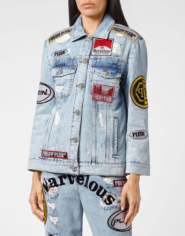 Denim Jacket stones Oversize Marvelous