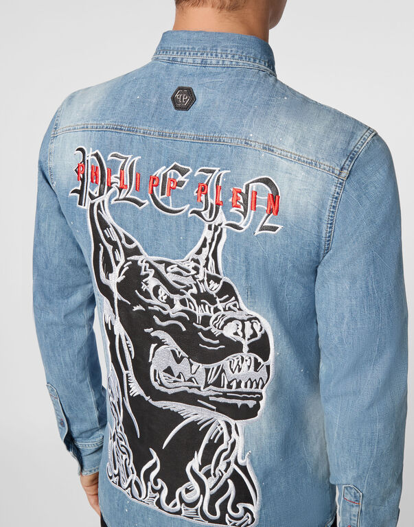 Denim Shirt Ls Gothic Plein