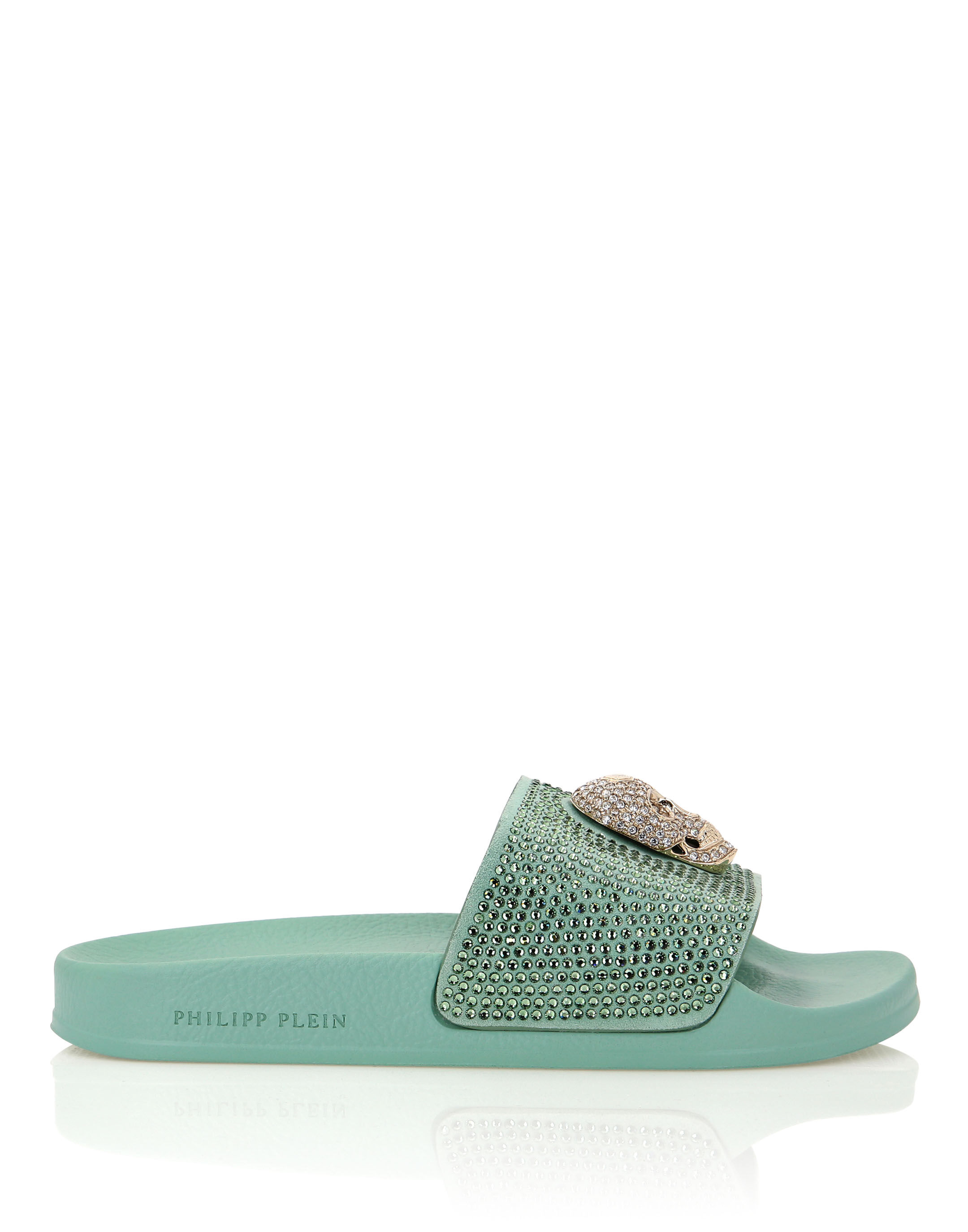 Sandals Flat Skull with Crystals Philipp Plein Outlet