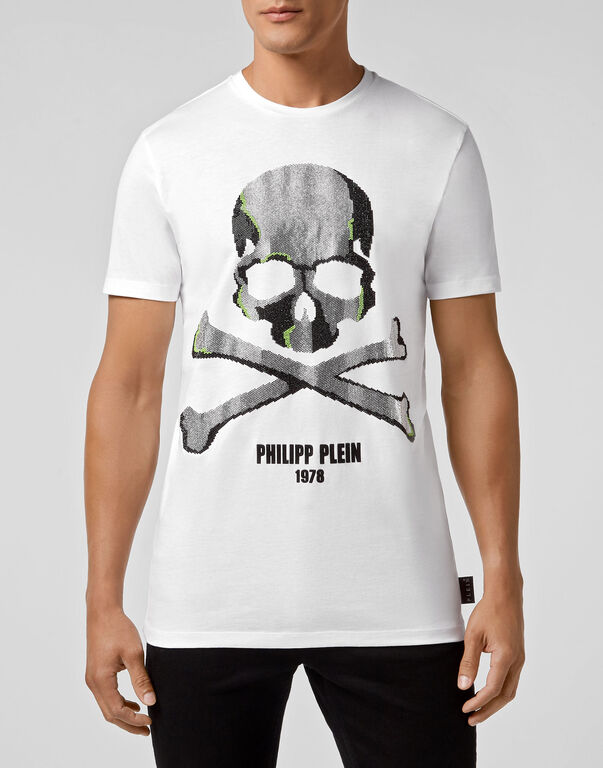 T-shirt Round Neck SS Skull strass