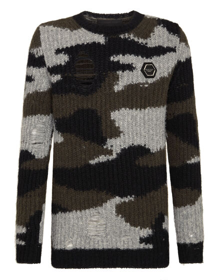 Pullover Round Neck LS Stars