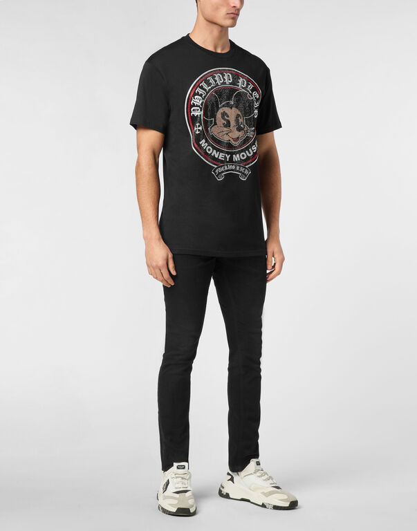 Jersey T-shirt Round Neck SS Strass Money Mouse