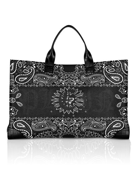 Leather Handle Bag Paisley Gothic Plein