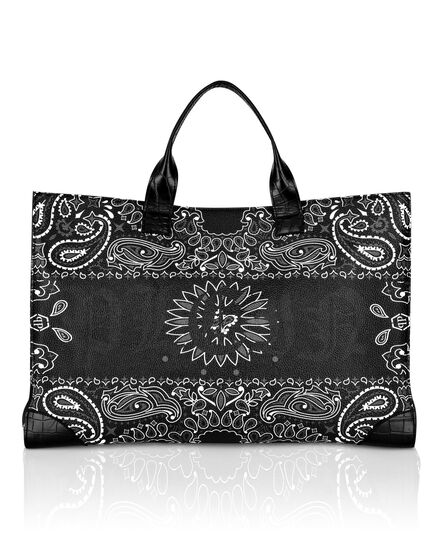 Leather Handle Bag Paisley Gothic Plein